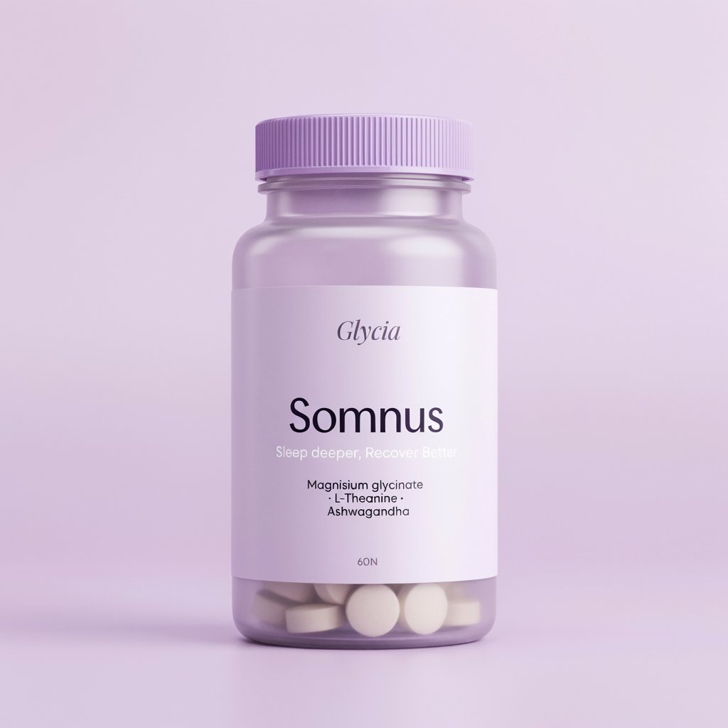 Somnus by Glycia in lavender packaging